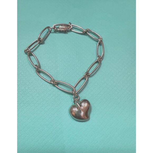 Tiffany & Co. Carved Heart Link Bracelet*Elsa Peretti Collection*Beautiful links - Picture 1 of 6